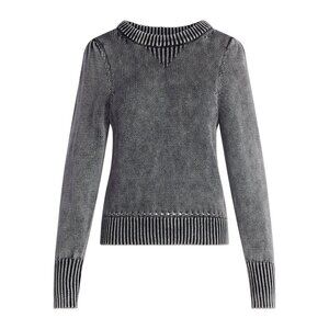 NWT Mineral Wash Cotton Sweater with Long Puff Sleeves